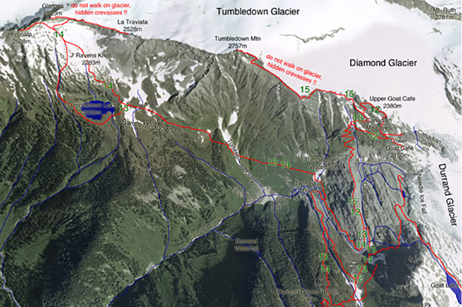 Hiking at Selkirk Mountain Experience