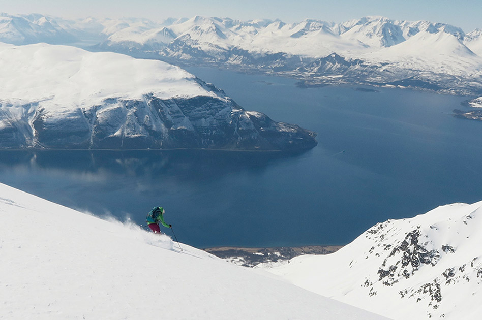 Ski Lyngen Alps in northern Norway
