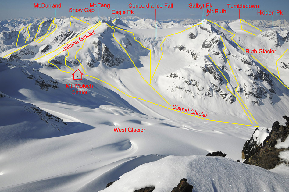 Ski Terrain at the Durrand Glacier Chalet